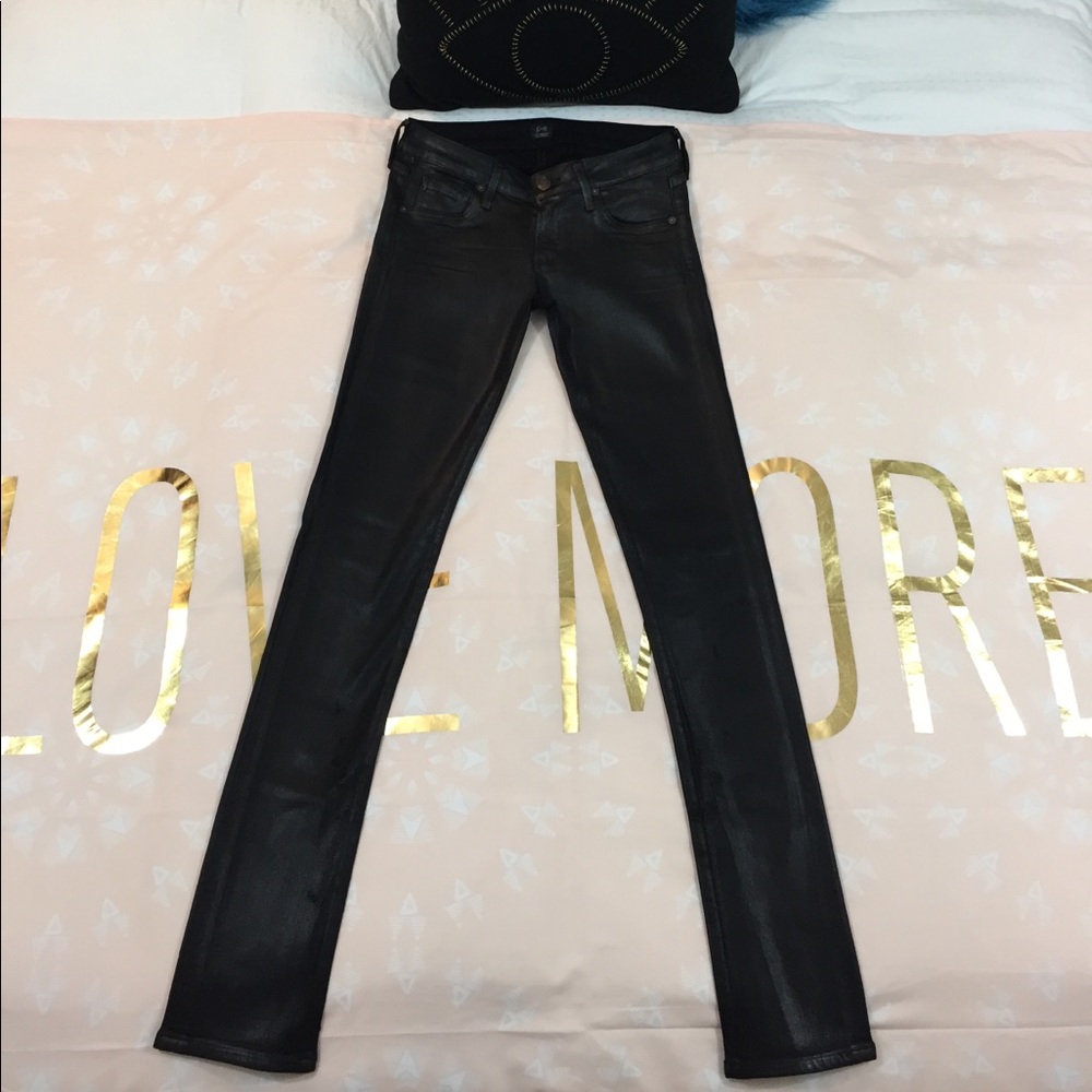 Citizens of humanity coated low waist skinny jeans